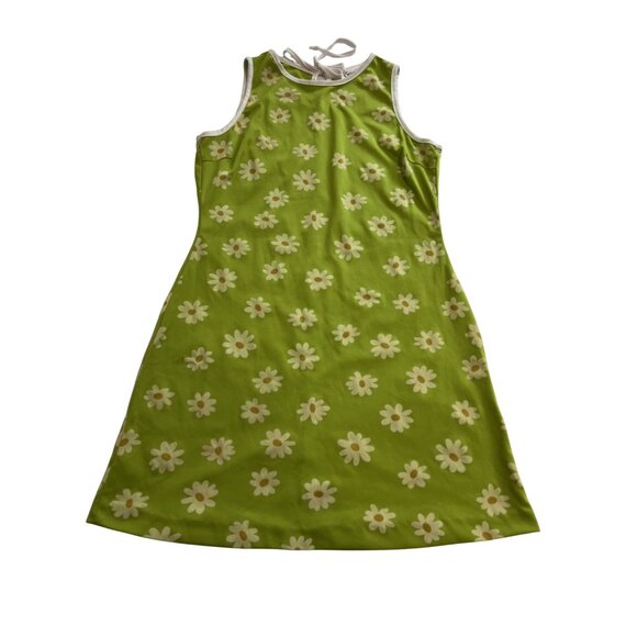 The Original Inc Vintage Mini Dress in Green Floral - Picture 1 of 4